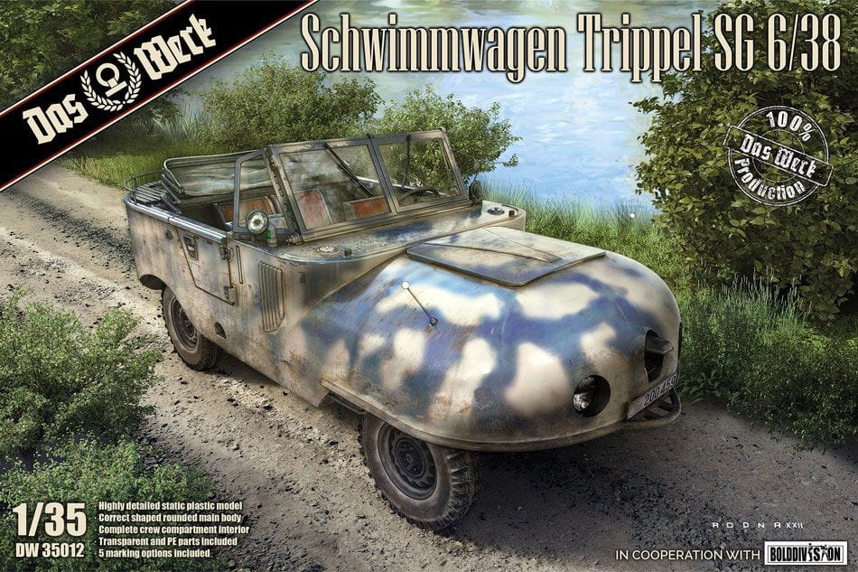 Zdjęcie główne produktu Schwimmwagen Trippel SG 6/38 1:35 Das Werk 35012