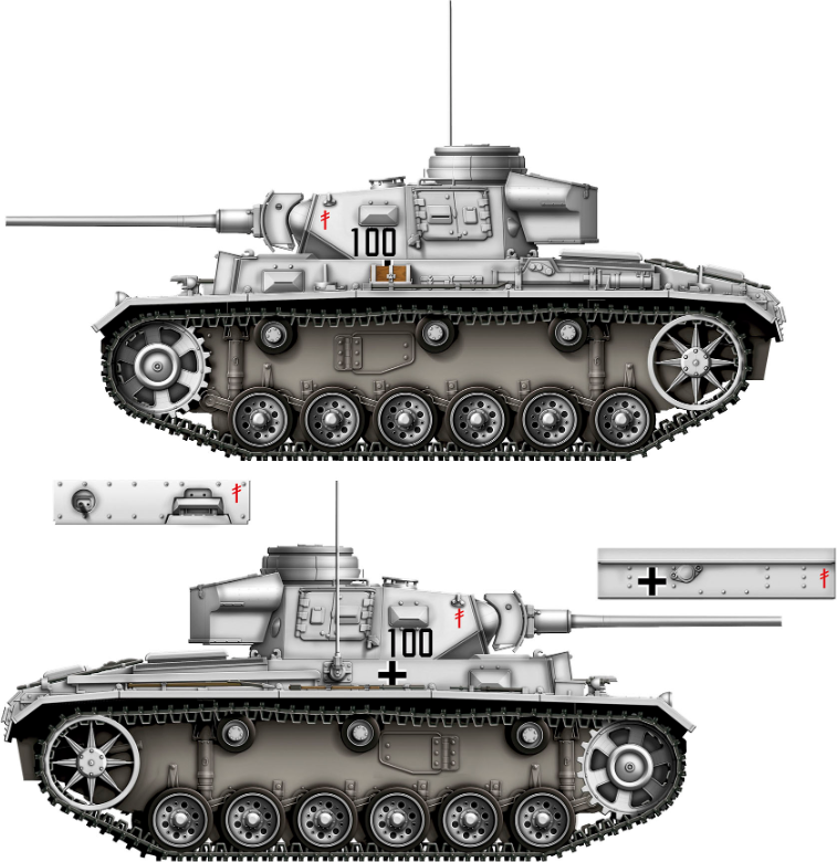 Zdjęcie dodatkowe produktu Panzer III Ausf.J 1:16 Das Werk 16002