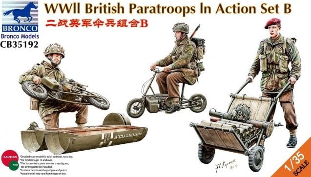 Zdjęcie główne produktu WWII British Paratroops In Action Set B 1:35 Bronco CB35192