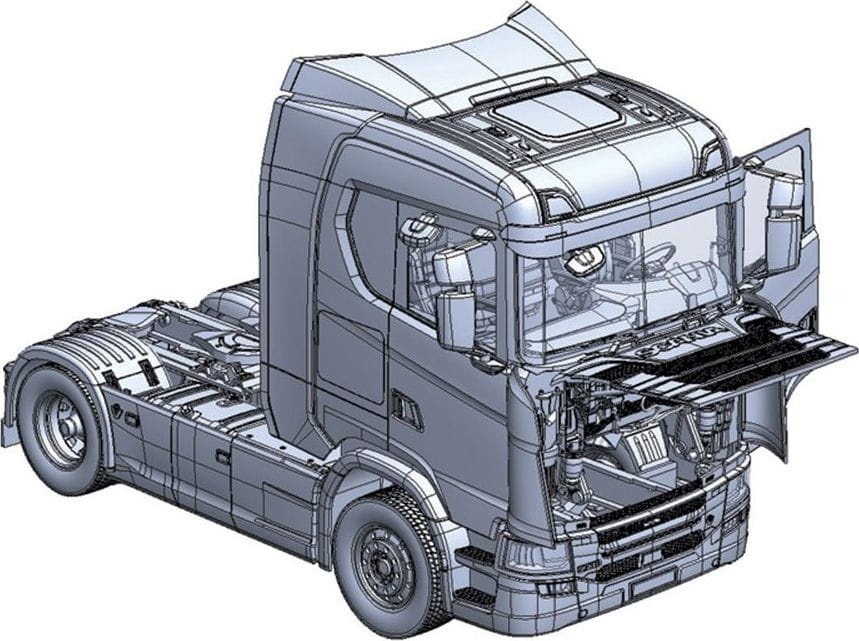 Zdjęcie dodatkowe produktu Scania S770 4x2 Normal Roof 1:24 Italeri 3961