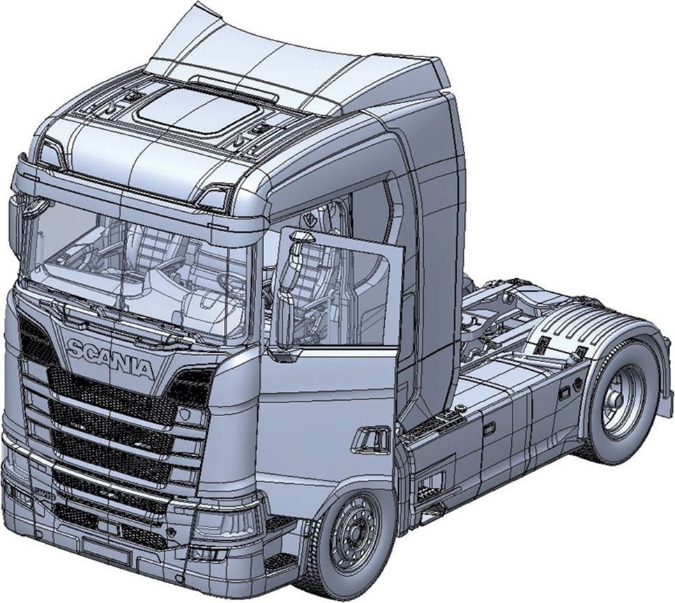 Zdjęcie dodatkowe produktu Scania S770 4x2 Normal Roof 1:24 Italeri 3961