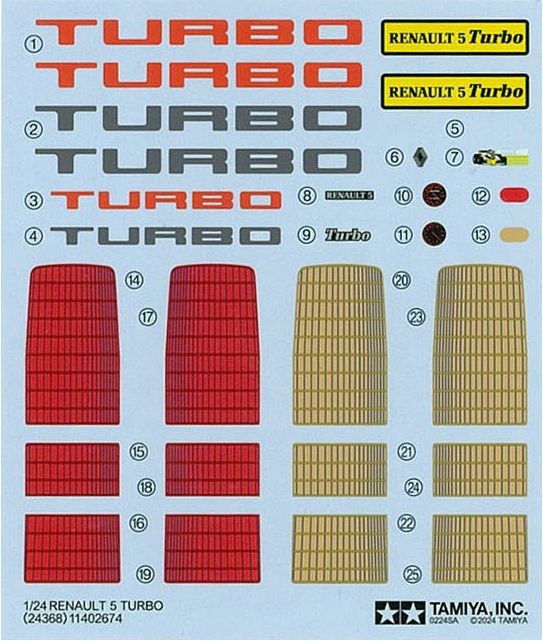 Zdjęcie dodatkowe produktu Renault 5 Turbo 1:24 Tamiya 24368