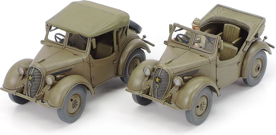 Zdjęcie dodatkowe produktu Mitsubishi Ki-46 III Type 100 and 4X4 Light Vehicle Kurogane Set 1:48 Tamiya 25217