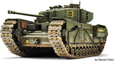 Zdjęcie dodatkowe produktu Churchill Mk III with QF 75mm Mk V Gun 1:35 AFV Club 35S54