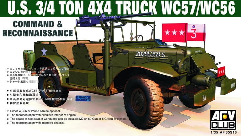Zdjęcie główne produktu US 3/4 Ton 4x4 Truck WC57/WC56 1:35 AFV Club 35S16