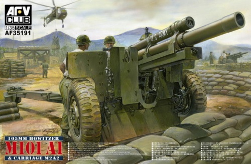 105mm Howitzer M101A1 on Carriage M2A2 1:35 AFV Club 35191