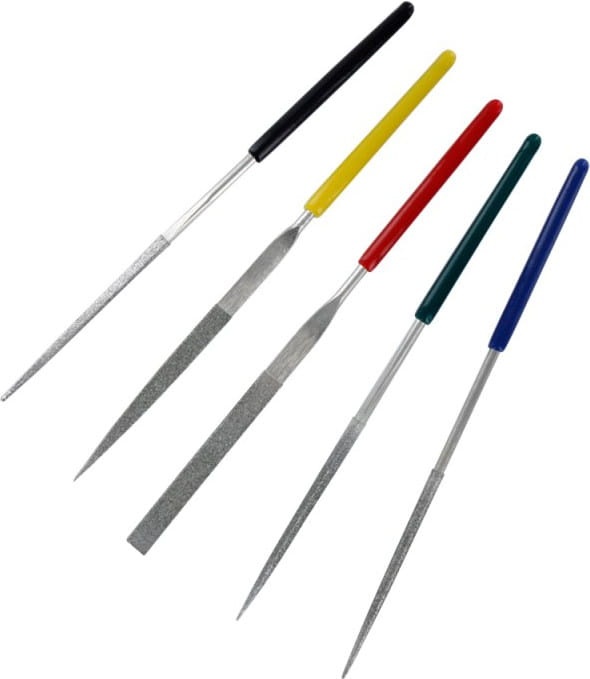Zdjęcie główne produktu Zestaw 5 mini pilników diamentowych (100mm) Modelcraft Shesto PFL6007