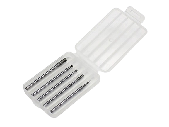 Zdjęcie główne produktu Zestaw frezów do mini frezarki Tamiya (5szt.) (Tamiya 74043 Electric Handy Router Bit Set)