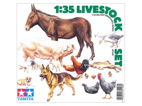 Zestaw zwierząt (Livestock Set) 1:35 Tamiya 35128