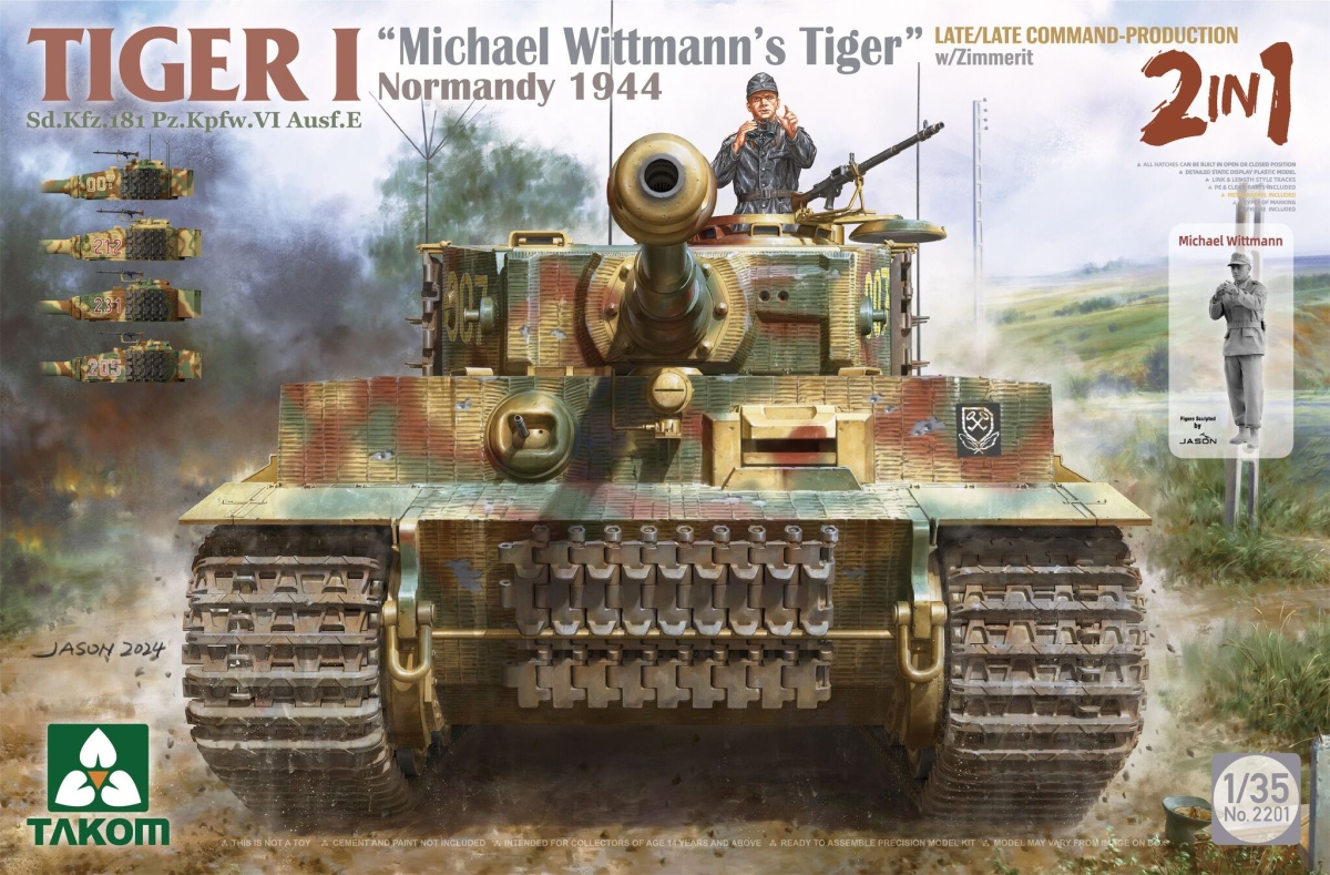 Zdjęcie dodatkowe produktu Tiger I Box Limited Edition (Early, Late, 1/16 Michael Wittmann) 1:35 Takom 2201W