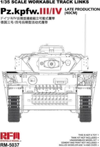 Gąsienice Pz.Kpfw.III/IV późnej produkcji (40 cm) 1:35 Rye Field Model 5037