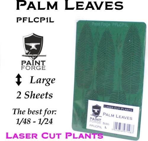 Liście Palmowe - Rośliny Wycinane Laserowo Rozmiar L (2 Arkusze) Paint Forge PFLCP1L