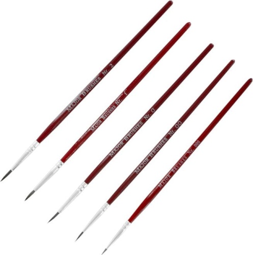 Zestaw pędzli okrągłych naturalnych Modelcraft (5szt) Shesto PPB2201-S1
