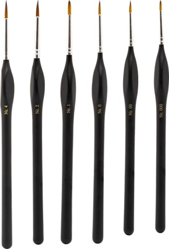 Zestaw pędzli syntetycznych okrągłych Modelcraft (6szt) Shesto PPB2300-S1