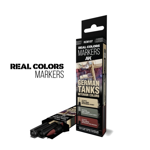 GERMAN TANKS INTERIOR COLORS Real Color Markers AK Interactive RCM107