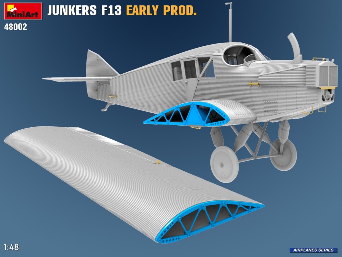 Zdjęcie dodatkowe produktu Junkers F13. Wczesna Produkcja 1:48 MiniArt 48002