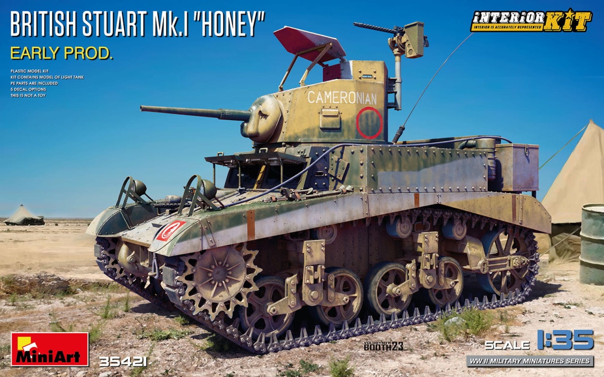 Zdjęcie główne produktu British Stuart Mk.I Honey Early Prod. Interior Kit 1:35 MiniArt 35421