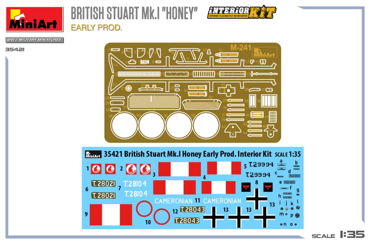 Zdjęcie dodatkowe produktu British Stuart Mk.I Honey Early Prod. Interior Kit 1:35 MiniArt 35421