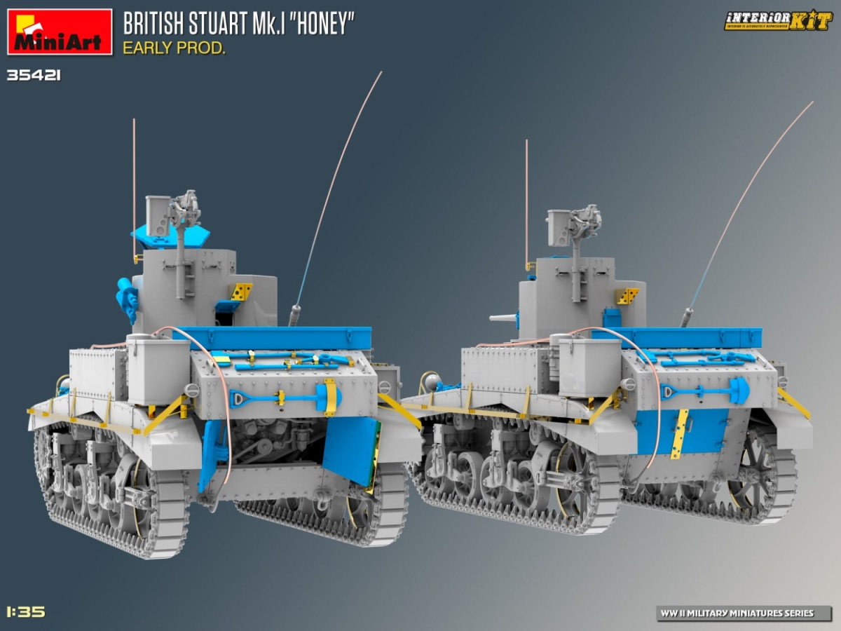 Zdjęcie dodatkowe produktu British Stuart Mk.I Honey Early Prod. Interior Kit 1:35 MiniArt 35421