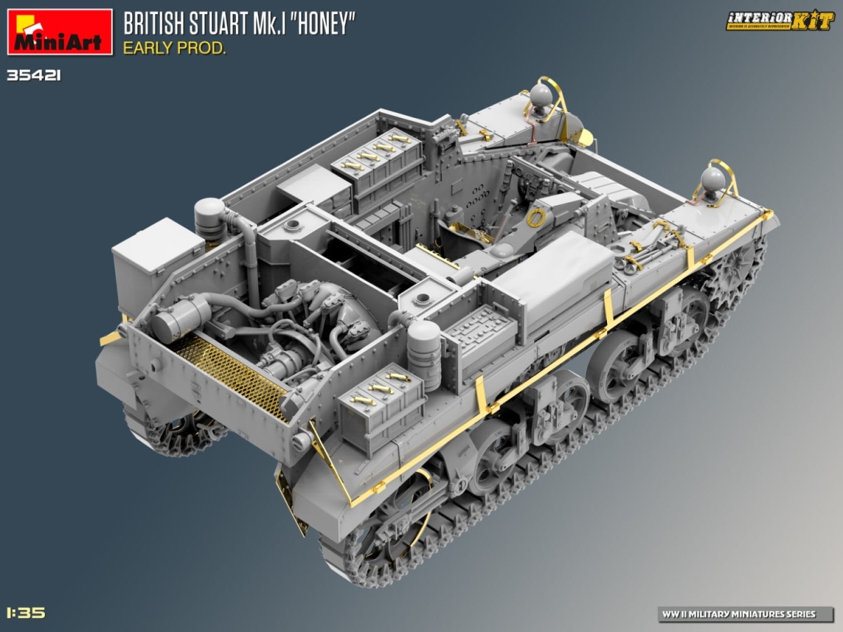 Zdjęcie dodatkowe produktu British Stuart Mk.I Honey Early Prod. Interior Kit 1:35 MiniArt 35421