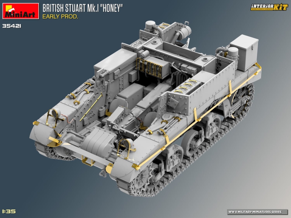 Zdjęcie dodatkowe produktu British Stuart Mk.I Honey Early Prod. Interior Kit 1:35 MiniArt 35421