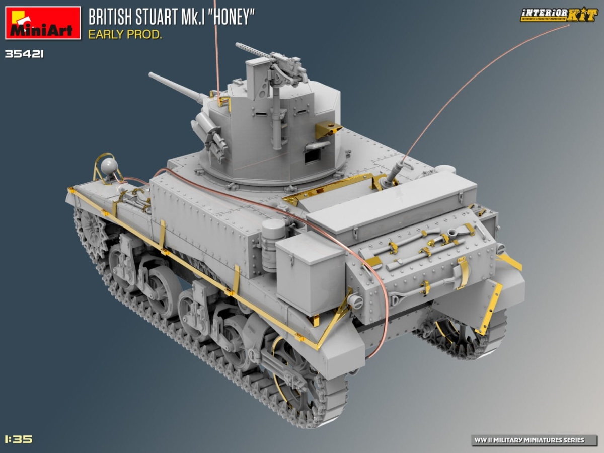 Zdjęcie dodatkowe produktu British Stuart Mk.I Honey Early Prod. Interior Kit 1:35 MiniArt 35421