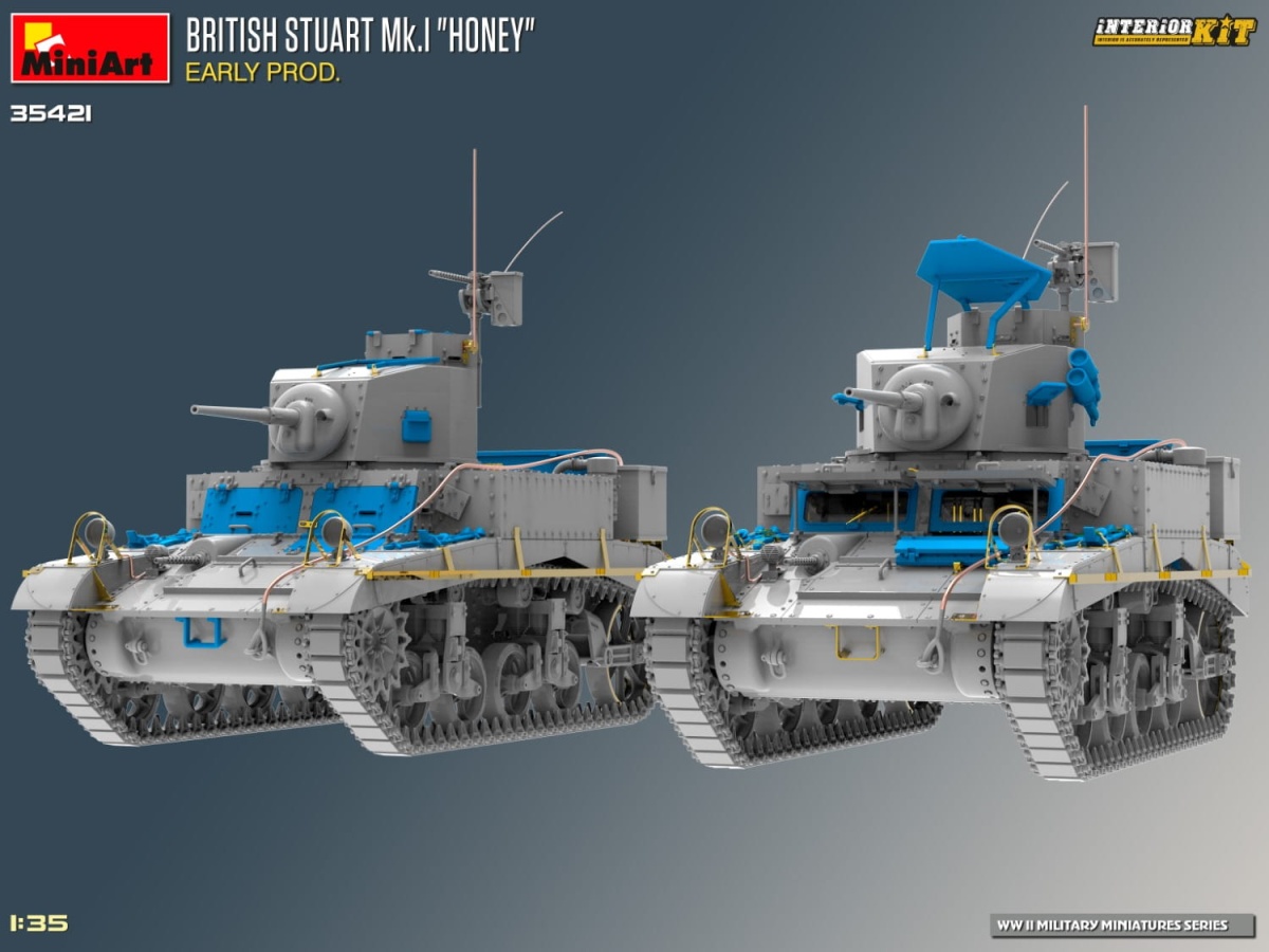 Zdjęcie dodatkowe produktu British Stuart Mk.I Honey Early Prod. Interior Kit 1:35 MiniArt 35421