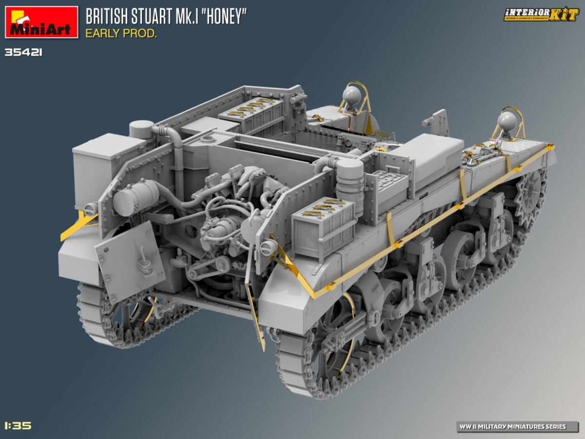Zdjęcie dodatkowe produktu British Stuart Mk.I Honey Early Prod. Interior Kit 1:35 MiniArt 35421