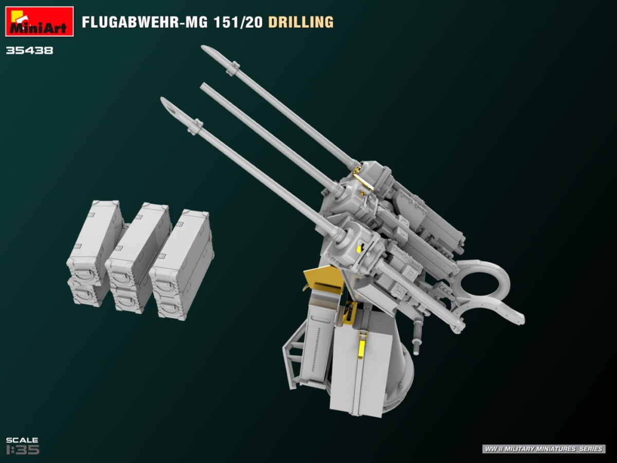 Zdjęcie dodatkowe produktu Flugabwehr-MG 151/20 Drilling 1:35 MiniArt 35438