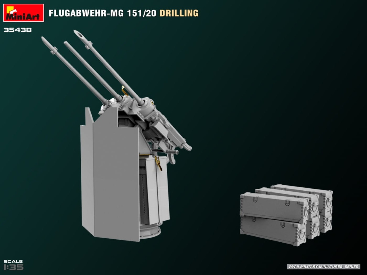 Zdjęcie dodatkowe produktu Flugabwehr-MG 151/20 Drilling 1:35 MiniArt 35438