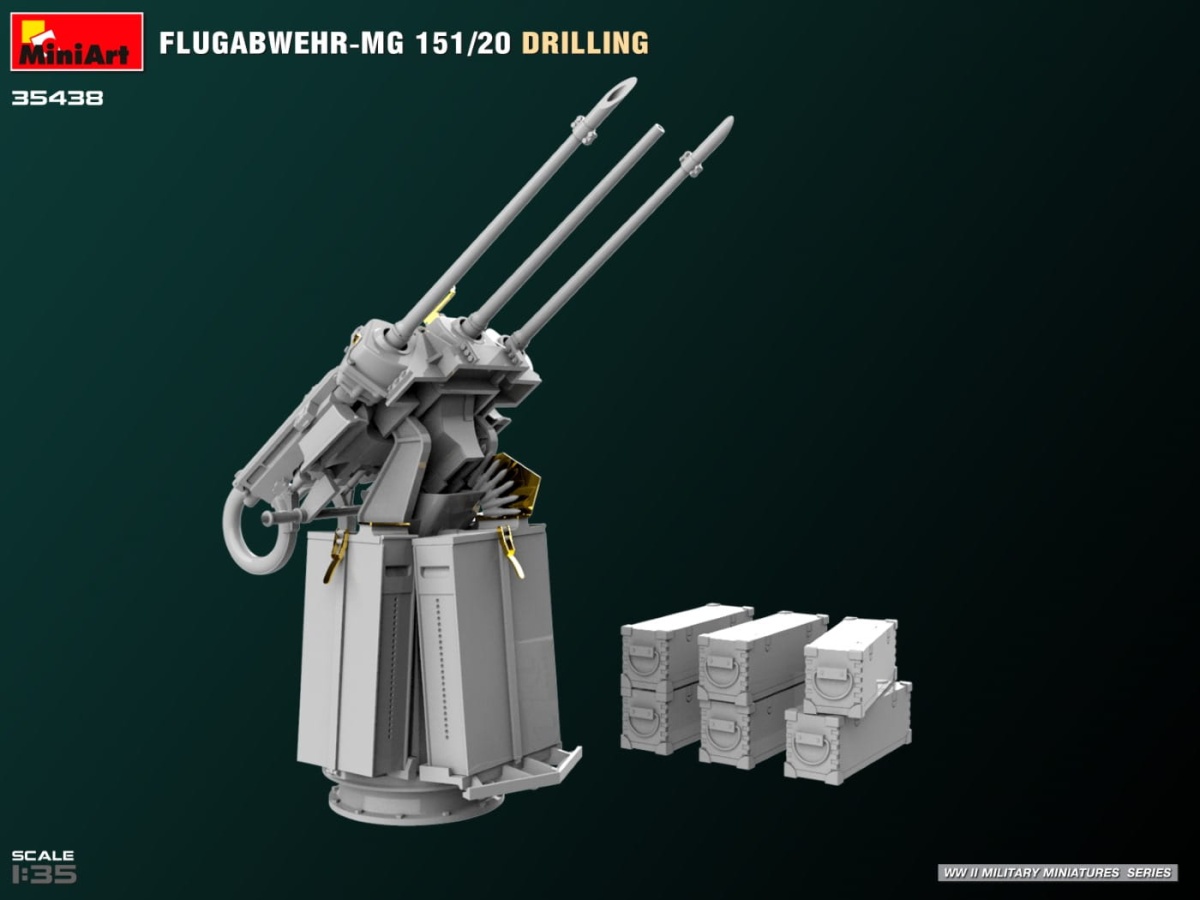 Zdjęcie dodatkowe produktu Flugabwehr-MG 151/20 Drilling 1:35 MiniArt 35438