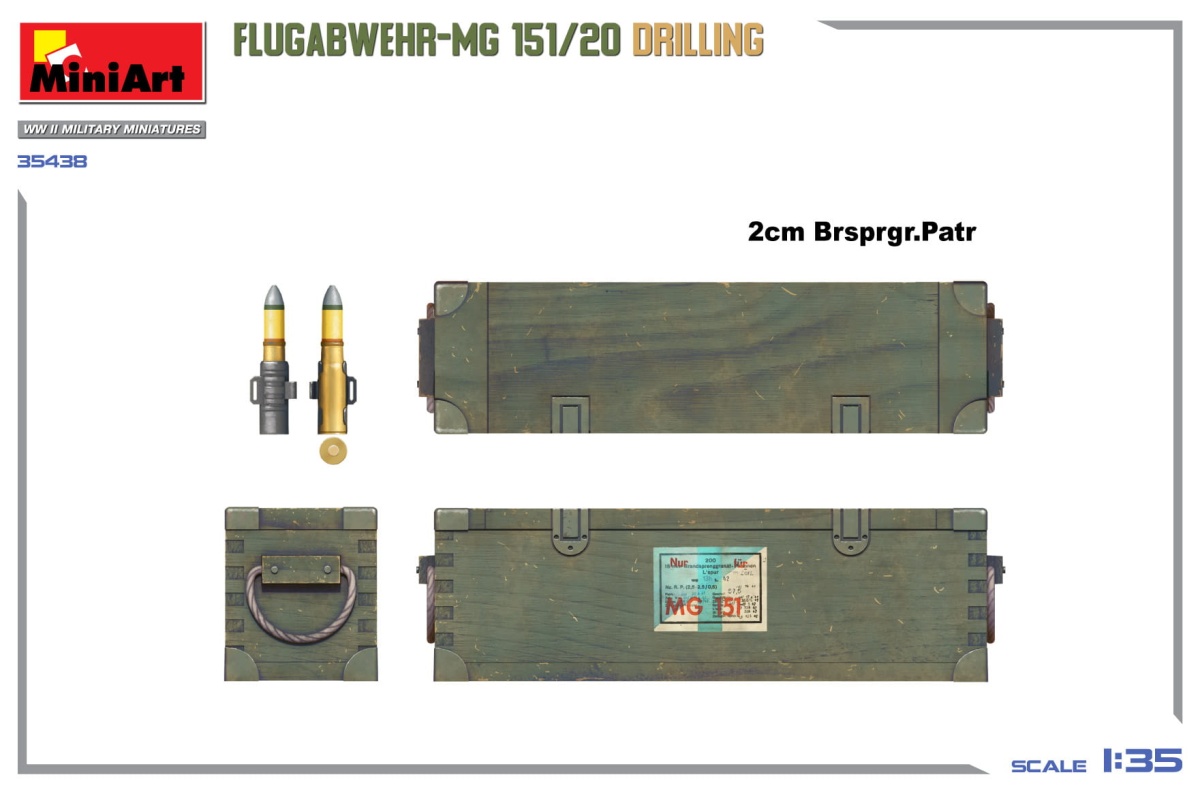 Zdjęcie dodatkowe produktu Flugabwehr-MG 151/20 Drilling 1:35 MiniArt 35438