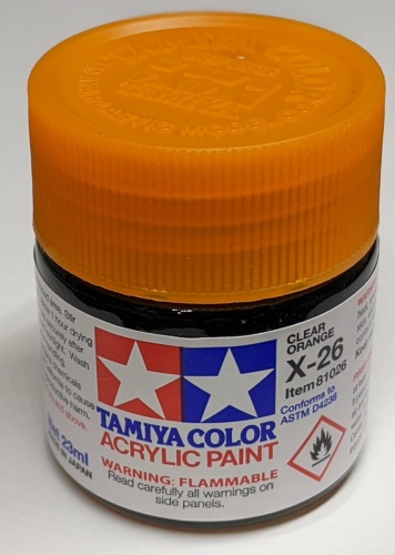 Tamiya 81026 X-26 Clear Orange Gloss 23ml X26 Acrylic