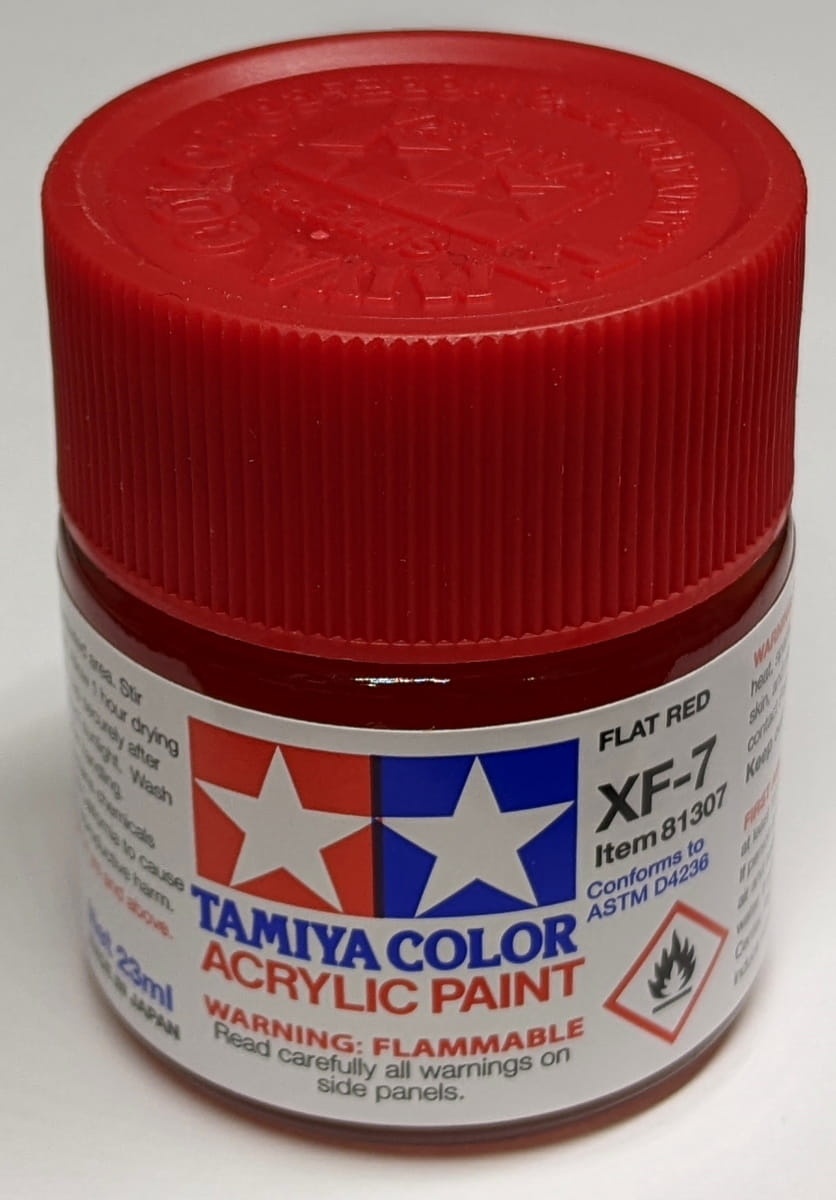 Zdjęcie dodatkowe produktu Tamiya 81307 XF-7 Flat Red Farba 23ml XF7 Acrylic