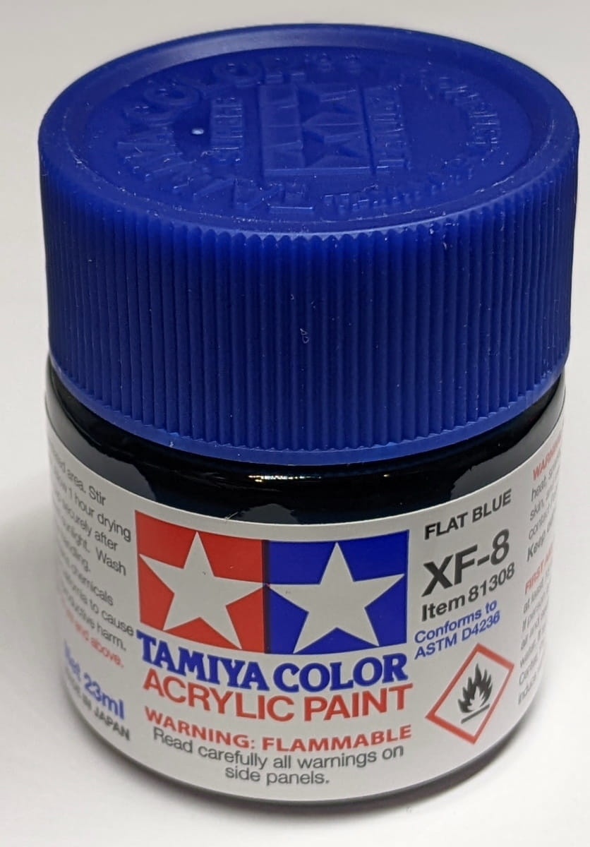 Zdjęcie dodatkowe produktu Tamiya 81308 XF-8 Flat Blue Farba 23ml XF8 Acrylic