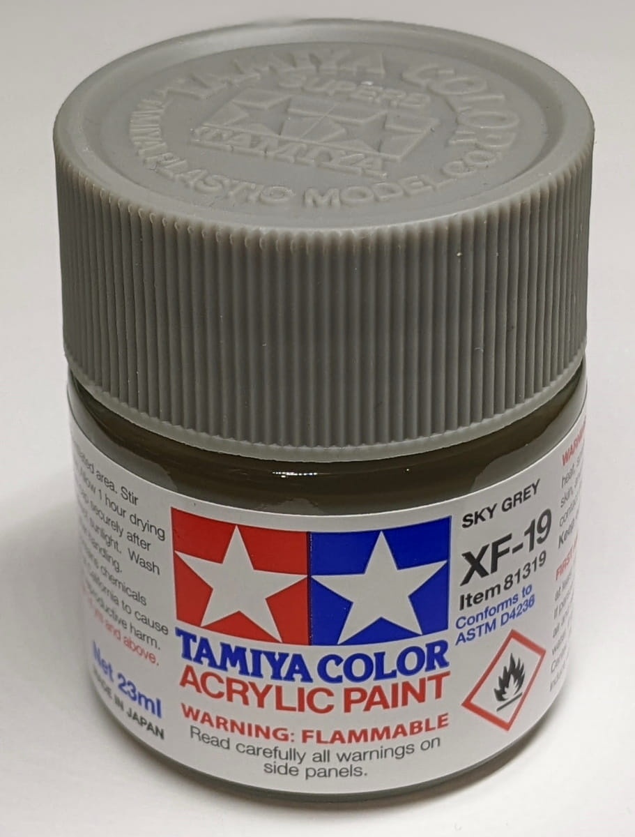 Zdjęcie dodatkowe produktu Tamiya 81319 XF-19 Sky Grey Farba 23ml XF19 Acrylic
