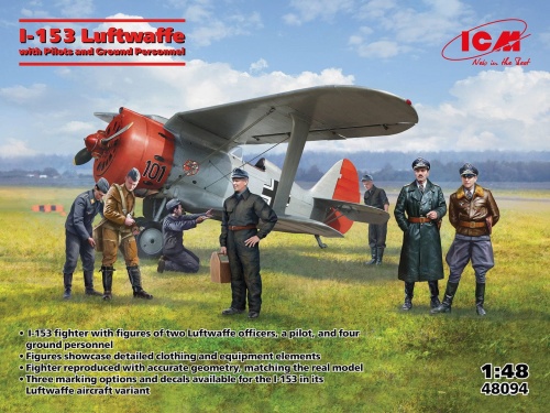 I-153 Luftwaffe z pilotami i personelem naziemnym 1:48 ICM 48094