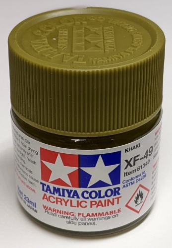 Tamiya 81349 XF-49 Khaki Farba 23ml XF49 Acrylic