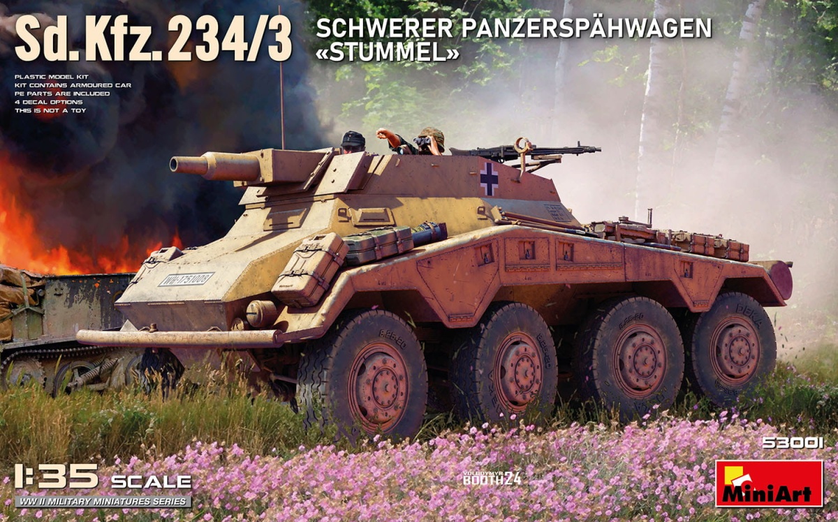 Zdjęcie główne produktu Sd.kfz.234/3 Schwerer Panzerspahwagen stummel 1:35 MiniArt 53001