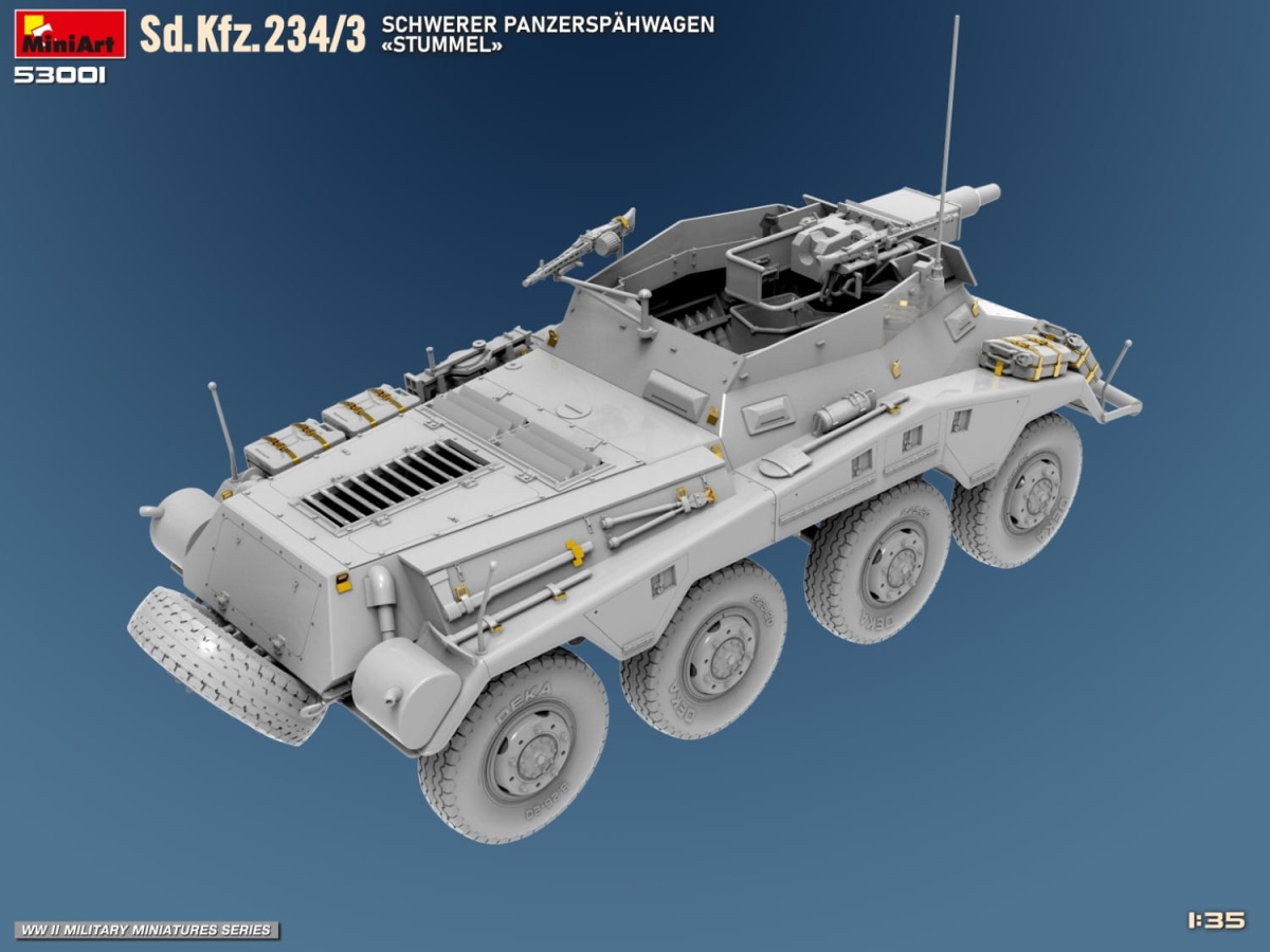 Zdjęcie dodatkowe produktu Sd.kfz.234/3 Schwerer Panzerspahwagen stummel 1:35 MiniArt 53001