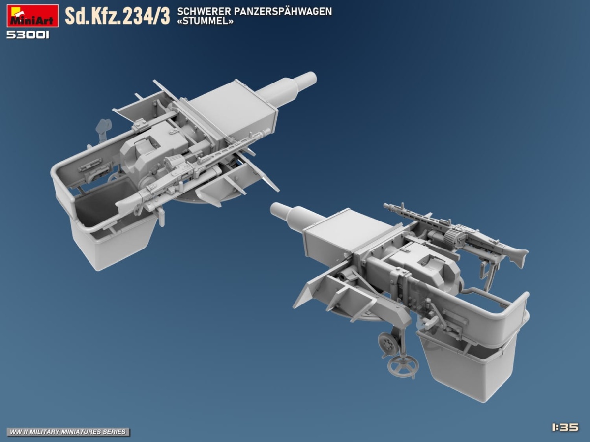 Zdjęcie dodatkowe produktu Sd.kfz.234/3 Schwerer Panzerspahwagen stummel 1:35 MiniArt 53001