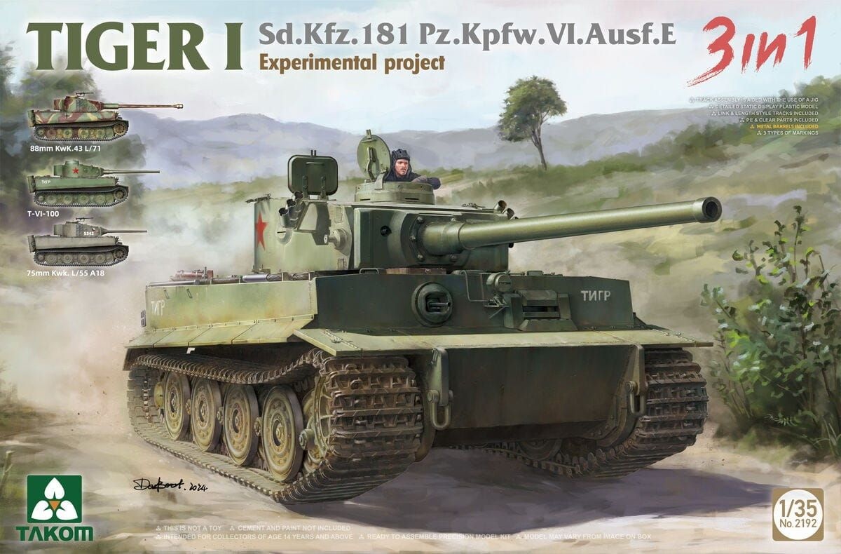 Zdjęcie główne produktu Sd.Kfz.181 Pz.Kfw.VI.Ausf.E Tiger I 1:35 Takom 2192