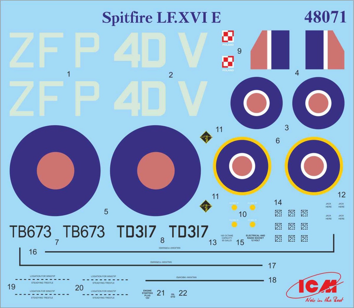 Zdjęcie dodatkowe produktu Spitfire Mk.XVI 1:48 ICM 48071