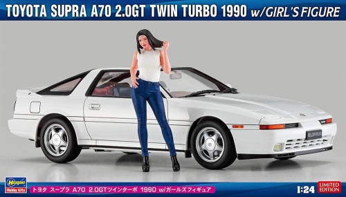Toyota Supra A70 2.0GT Twin Turbo 1990 z figurką dziewczyny 1:24 Hasegawa SP614
