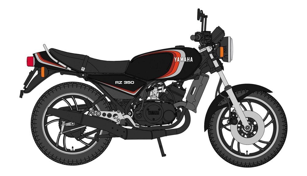 Zdjęcie dodatkowe produktu Yamaha RZ350 (4U0) (1982) Black Color 1:12 Hasegawa 21763