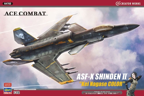 Ace Combat ASF-X Shinden II Kei Nagase COLOR 1:72 Hasegawa 64702