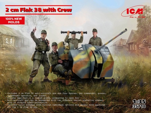 2 cm Flak 38 z załogą 1:35 ICM 35718