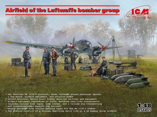 Lotnisko grupy bombowców Luftwaffe 1:48 ICM DS4805