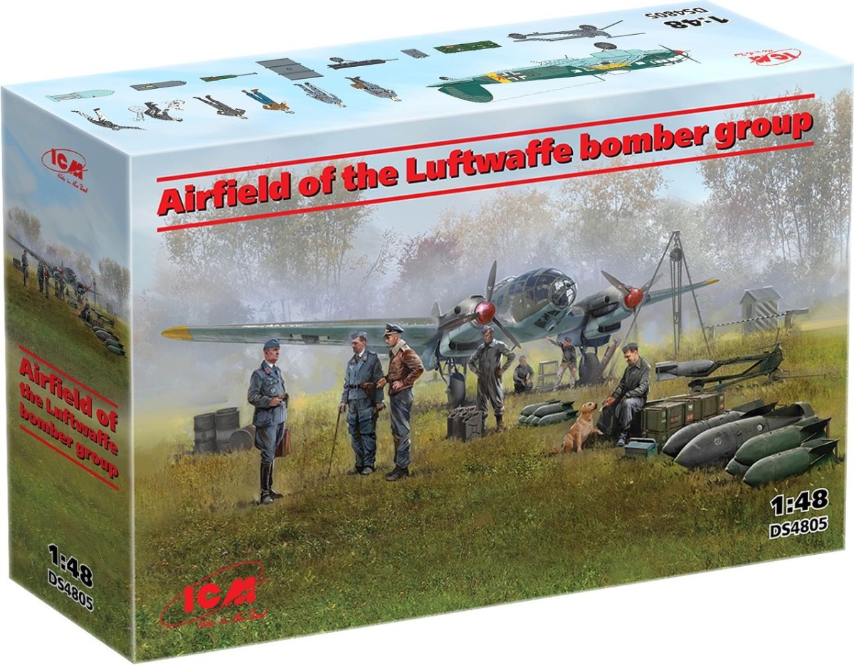 Zdjęcie dodatkowe produktu Lotnisko grupy bombowców Luftwaffe 1:48 ICM DS4805