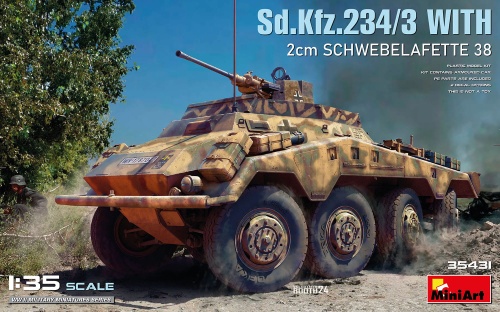 Sd.kfz.234/3 with 2cm Schwebelafette 38 1:35 MiniArt 35431